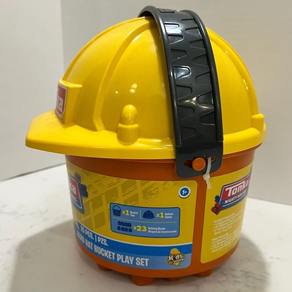 Tonka Mighty Builders Yellow Hard Hat Bucket Set